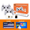 GameBox HY00 64bit Retro 20K Game 4K Hdmi stick console / Android Box x2 wireless controllers White