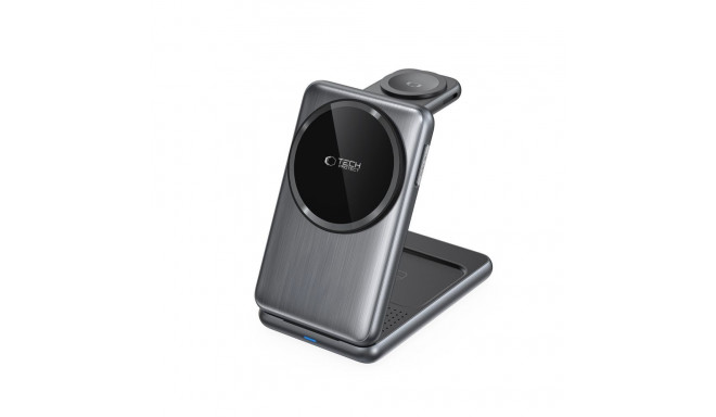 TECH-PROTECT QI15W-A42 3IN1 MAGNETIC MAGSAFE WIRELESS CHARGER SPACE GREY