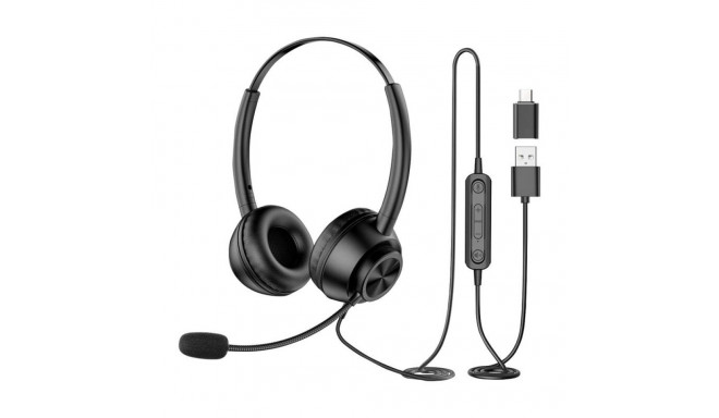Wired headset with microphone New Bee H368