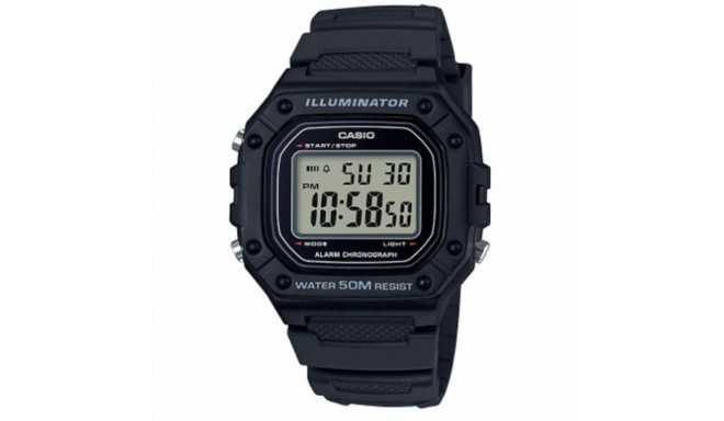 Meeste Kell Casio W-218H-1AVEF Must
