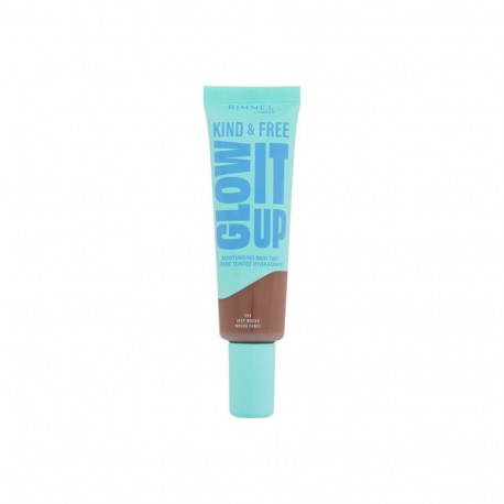 Rimmel London Kind & Free Glow It Up Moisturising Skin Tint (30ml) (504 Deep Mocha)