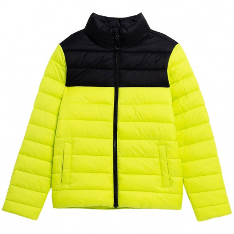 Boys' down jacket 4F juicy green 4FJSS23TDJAM077 45S 152cm