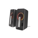 GENESIS Helium 100 BT RGB kõlarite komplekt 10 W PC/Arvuti/Laptop Must, Hõbedane 2.0 kanalit Bluetoo