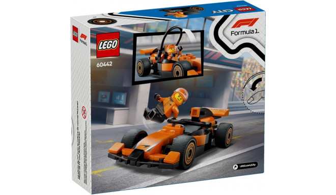 LEGO CITY 60442 F1 piloot McLareni võidusõiduauto