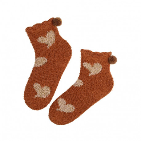 SOKISAHTEL LETIZIA pruunid südametega pehmed sokid 444