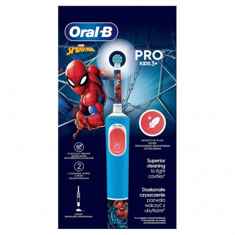Oral-B Pro Kids 3+ Spiderman blue