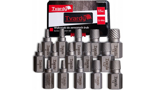 Tvardy Screw Extractors for Broken Screws 15pcs. Cr-Mo (20)