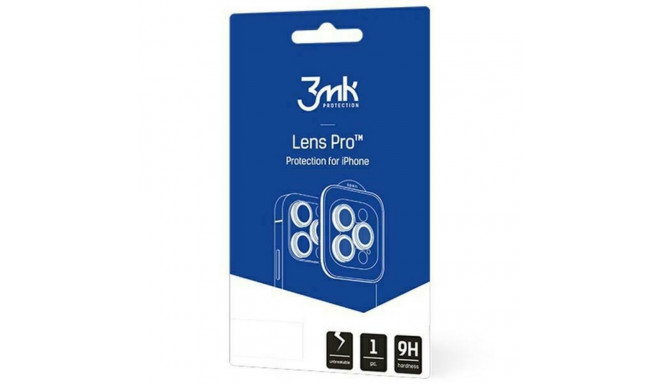 3MK Lens Protection Pro iPhone 15 Plus6.7" silver Camera lens protection with mounting frame