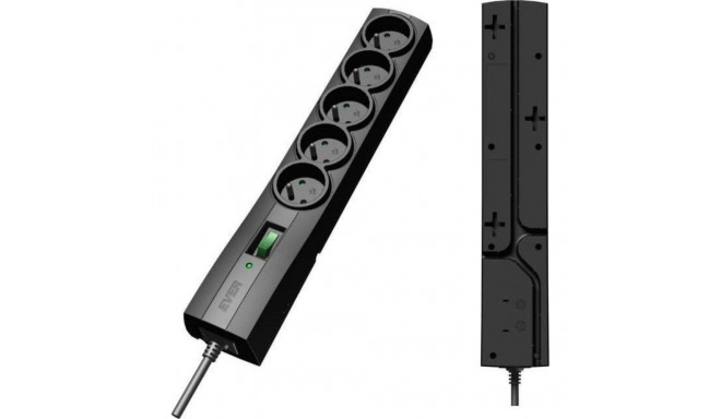 Ever Classic surge protector power strip 5 sockets 3 m black (T/LZ09-CLA030/0000)