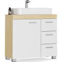 Vasagle Bathroom cabinet with 3 large drawers, 2 compartments behind doors, bathroom cabinet with le