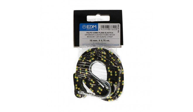 Bungee cord EDM 87840 Bicoloured 75 cm Flat