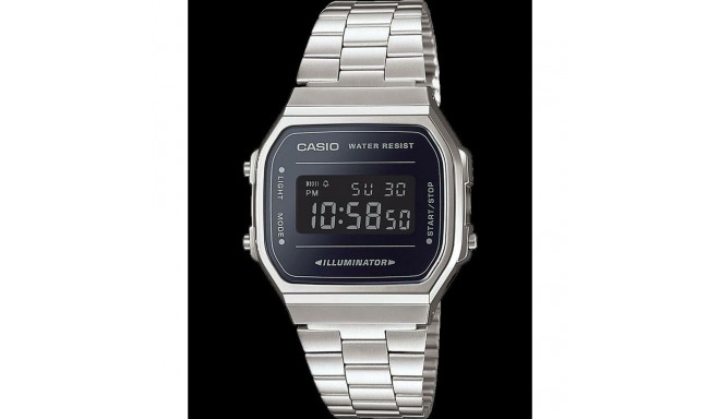 Meeste Kell Casio A168WEM-1EF Must Hõbedane