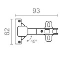 Eņģe EDM 85655 BC09 Tērauds 35 mm 45º