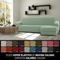 Chaise longue cover with short right arm Sofaskins NIAGARA 210 - 340 cm - Fuchsia