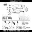 Dīvāna pārvalks Sofaskins NIAGARA Bēšs - 1-sēdvietas atzveltnes krēsls 70 - 110 cm