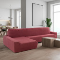 Cover for chaise longue with long left arm Sofaskins NIAGARA 210 - 340 cm - Fuchsia