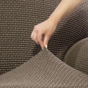 Cover for chaise longue with long right arm Sofaskins NIAGARA 210 - 340 cm - Light Grey