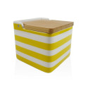 Soolatops Kaanega Versa Kollane Keraamiline Bambus Dolomite Triibud 12,2 x 11,5 x 12,2 cm