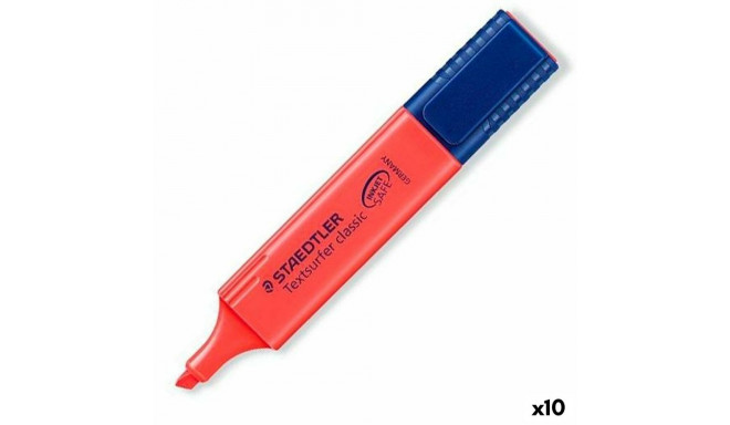 Fluorestseeruv Marker Staedtler Textsurfer Classic Punane 10 Ühikut