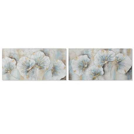 Maal Home ESPRIT Sinine Kuldne Kangas Puit MDF Traditsiooniline 120 x 3 x 60 cm (2 Ühikut)