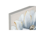 Maal Home ESPRIT Sinine Valge Kangas Puit MDF Lill Traditsiooniline 40 x 2,5 x 40 cm (2 Ühikut)