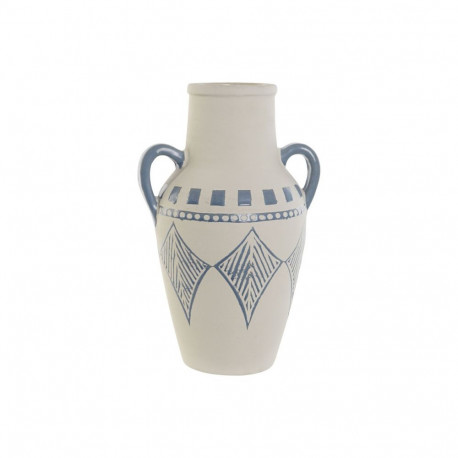 Vase Home ESPRIT Blue Brown Ceramic Mediterranean 22 x 18 x 36,5 cm 22 x 18 x 35 cm