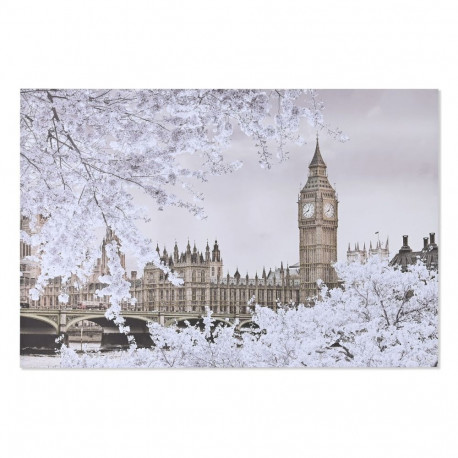 Maal Home ESPRIT Valge Kuldne Läige London Loft 150 x 3 x 100 cm (2 Ühikut)