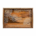 Tray Alexandra House Living White Natural Mango wood 29 x 6 x 43 cm