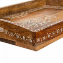 Tray Alexandra House Living White Natural Mango wood 29 x 6 x 43 cm