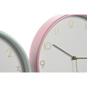 Wall Clock Home ESPRIT Coral Mint Lilac PVC 25,5 x 4,3 x 25,5 cm (3 Units)