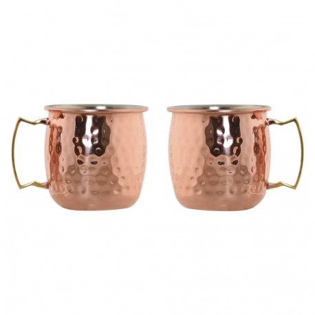 2 Piece Mug Set Home ESPRIT Golden 480 ml