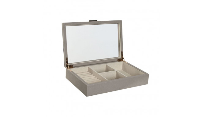 Jewelry box Home ESPRIT Beige Crystal 29,5 x 19,5 x 6 cm