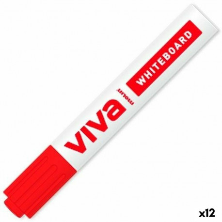Whiteboard marker Molin Viva Red (12 Units)