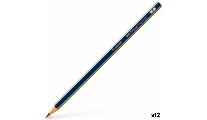 Pencil Faber-Castell GoldFaber 1221 B Black Hexagonal B (12 Units)