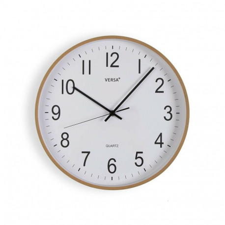 Wall Clock Versa Plastic Quartz MDF Wood 5 x 35 x 35 cm