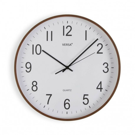Wall Clock Versa Plastic Quartz MDF Wood 5,5 x 40 x 40 cm