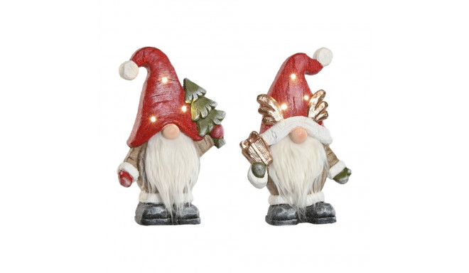 Christmas bauble Home ESPRIT White Red Gnome 25 x 11,5 x 38 cm (2 Units)