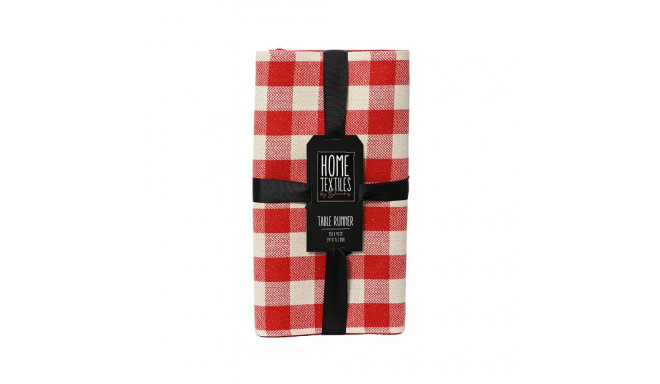 Table Runner Lifetime White Red 100% cotton 30 x 150 cm Christmas Frames