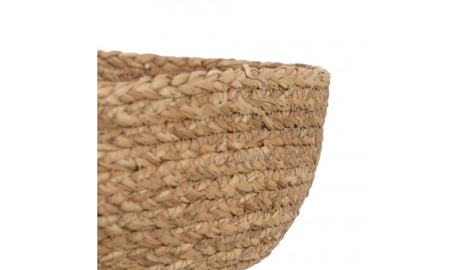 Decorative basket Natural Fibre 34 x 34 x 11 cm (3 Units)