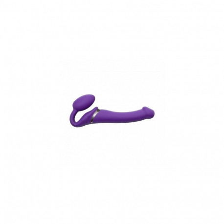 Dildo Strap-on-me Vibrating Remote Controlled 3 Motors Purple
