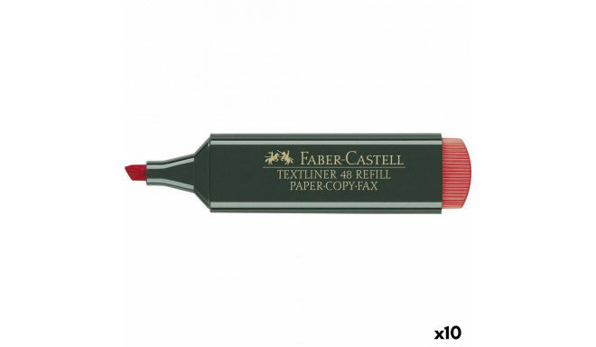 Highlighter Faber-Castell TEXTLINER 48 Red (10 Units)