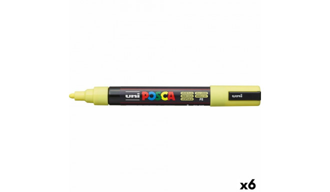 Acrylic paint marker POSCA PC-5M Yellow 1,8-2,5 mm (6 Units)