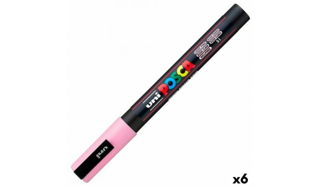 Acrylic paint marker POSCA PC-3M Light Pink 0,9-1,3 mm (6 Units)