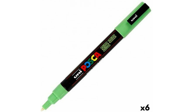 Akrila krāsas marķieris POSCA PC-3M Gaiši zaļš 0,9-1,3 mm (6 gb.)