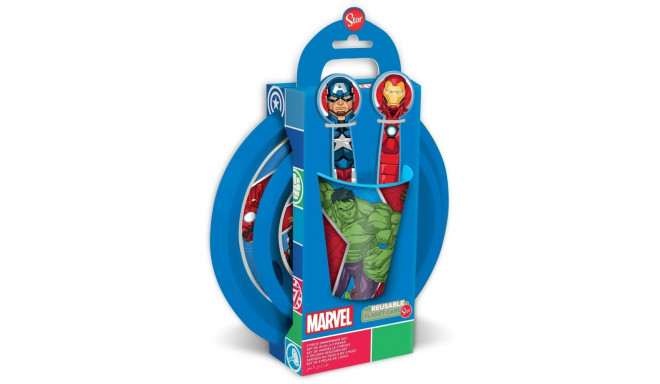 Laste lauanõude komplekt The Avengers CZ11309 Plastmass (5 Tükid)