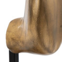 Decorative Figure Black Golden Wood 10 x 12 x 30 cm