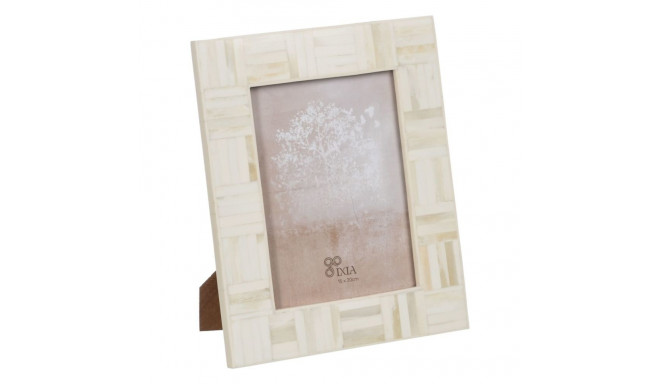 Photo frame Cream Resin 15 x 20 cm 22 x 1,5 x 27 cm