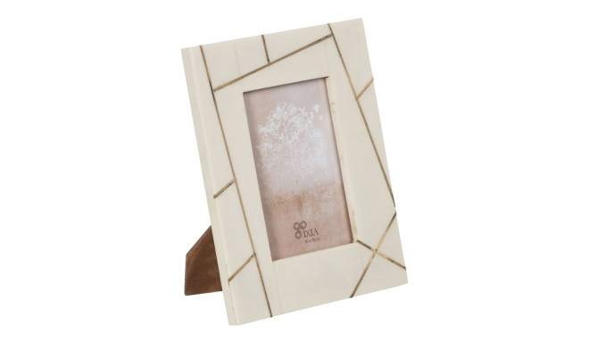 Photo frame Cream Golden Resin Copper 10 x 15 cm 17 x 1,5 x 22 cm