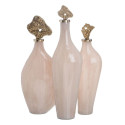 Bottle Cream Golden Aluminium Crystal 13 x 10 x 47 cm Decorative