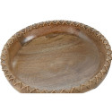 Lauakaunistus Home ESPRIT Naturaalne Mangopuit Koloniaalne 25 x 25 x 9 cm